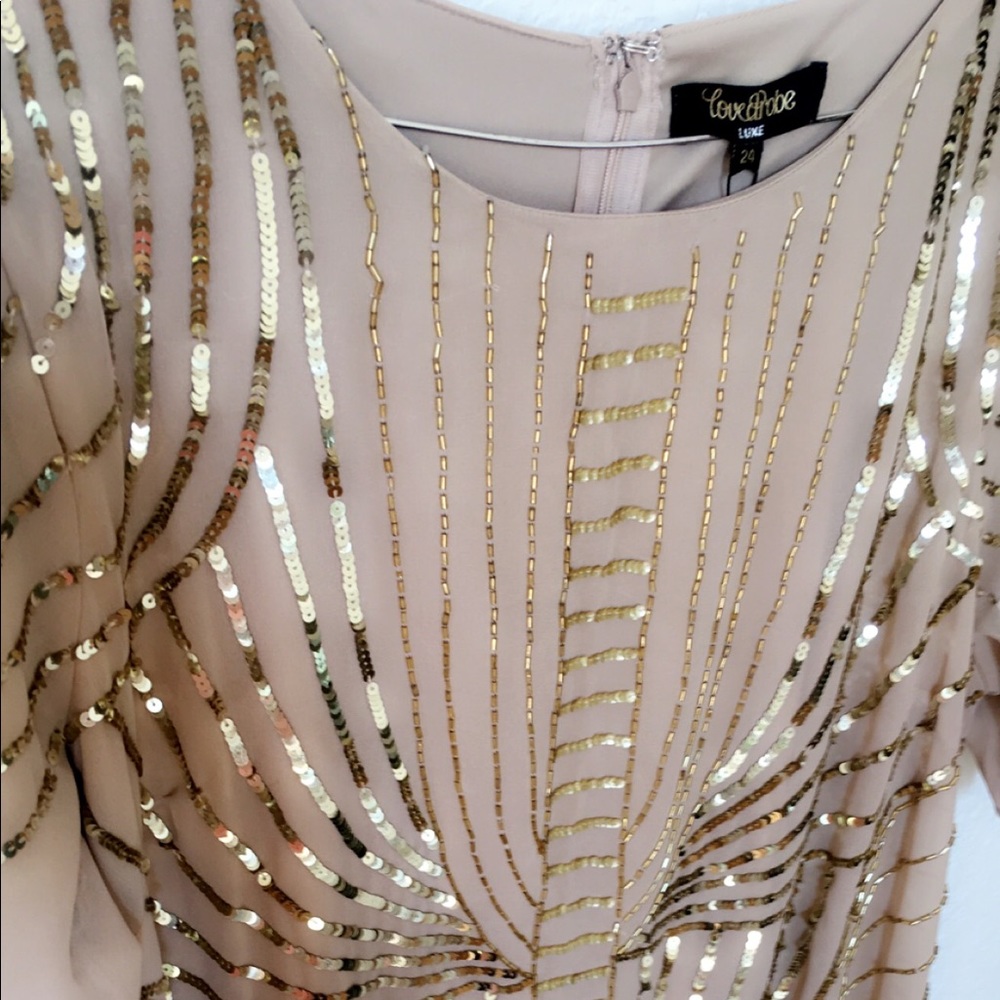 Gold sequin cute bridesmaids dress